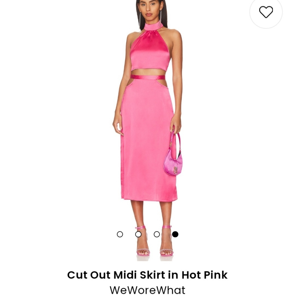 Punk cut out midi skirt